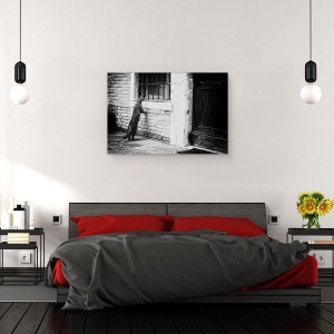 Tablou canvas - Pisica, Venetia, Pereti, Vechi, Fereastra, 60 x 90 cm - Img 3