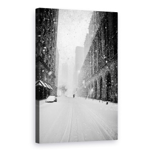 Tablou canvas - Plimbare Prin Viscol In New York, Strada, Iarna, Rece, Zapada, 60 x 90 cm