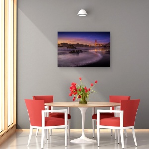 Tablou canvas - Podul Golden Gate In Lumina Zilei, Noapte, Arhitectura, California, 60 x 90 cm - Img 4