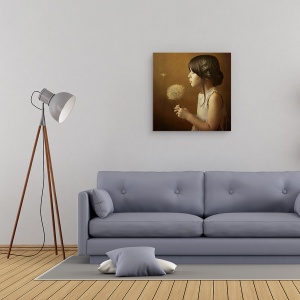 Tablou canvas - Poemul Unei Papadii, Portret, Fata, Magic, 90 x 90 cm - Img 2