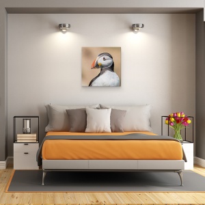 Tablou canvas - Portret, Animale, Pasari, Puffin, Insula Saltee, 60 x 60 cm - Img 3