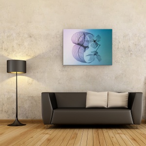 Tablou canvas - Povestea Frunzelor si A Florilor, Violet, Frunza, Floare, 50 x 70 cm - Img 2