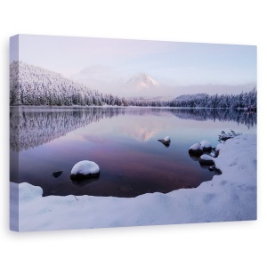 Tablou canvas - Prima Zapada Intalneste Prima Lumina 2, Lac, Rasarit De Soare, Peisaj, Reflectie, 60 x 90 cm