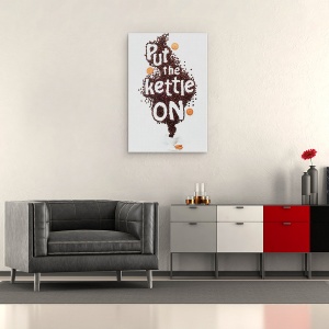 Tablou canvas - Pune Ceainicul Pe Foc, Cafea, Alimente, Text, Bea, Natura Moarta, 40 x 60 cm - Img 2