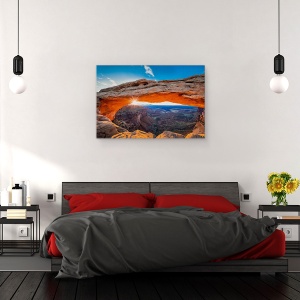 Tablou canvas - Rasarit La Mesa Arch, Canion, Peisaj, Parc National, 80 x 120 cm - Img 3