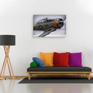 Tablou canvas - Rasturnare, Avion, Luptator, Aviatie, Pilot, Persoana, 60 x 90 cm - Img 2