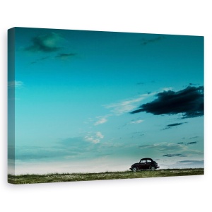 Tablou canvas - Red VW Beetle, Volkswagen, Automobil, Masina Clasica, 60 x 90 cm