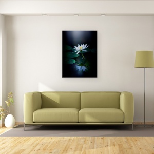 Tablou canvas - Reflectie, Nuferi, Floare, 75 x 100 cm - Img 2