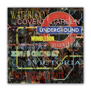 Tablou Canvas - Retro, Undergorund, London, 60 x 60 cm