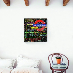 Tablou decorativ retro London 60x60 cm pe canvas