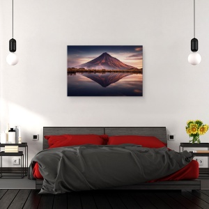 Tablou canvas - Revelatii, Apus De Soare, Taranaki, Magic, Rosu, 80 x 120 cm - Img 3