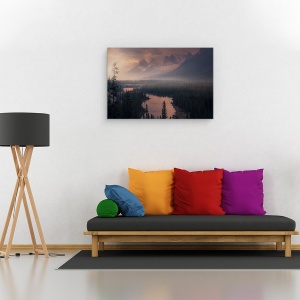 Tablou canvas - Revenant, Progres, Canada, Peisaj, Munte, Roz, 80 x 120 cm - Img 2