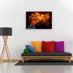 Tablou canvas - Ridicare, Phoenix, Foc, Apa, Fum, 60 x 90 cm - Img 2