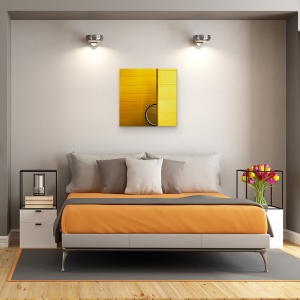 Tablou canvas - Roata, Aur, Deventer, Bicicleta, Galben, 90 x 90 cm - Img 3