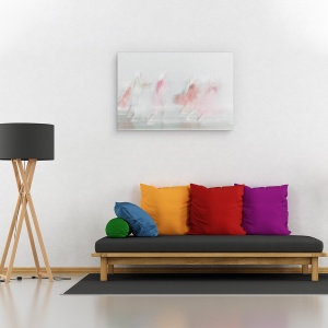 Tablou canvas - Rosu In Lumina, Dansatoare, Balet, Balerina, 60 x 90 cm - Img 2