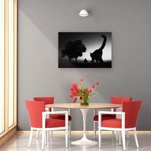 Tablou canvas - Sahildeki Kedi, Pisica, Animal, Grafic, Vinieta, Pet, 60 x 90 cm - Img 4