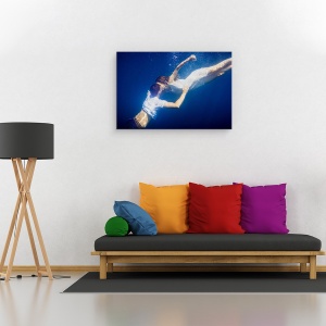 Tablou canvas - Sarut, Mare, Fata, Ocean, Dragoste, 40 x 60 cm - Img 2