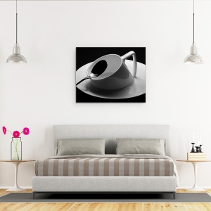 Tablou canvas - Scufundare, Ceasca De Ceai, Lingura, Tacamuri, Cafenea, Bucatarie, 60 x 75 cm - Img 3