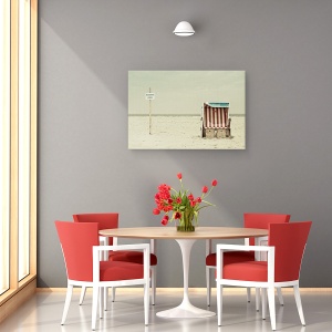 Tablou canvas - Sezlong, Scaun De Plaja, Soare, Nisip, 80 x 120 cm - Img 4