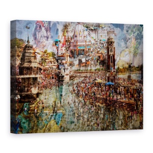 Tablou canvas - Sfanta Indie, Multime, Calatorie, Turism, Dezordine, 75 x 100 cm