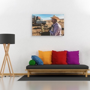 Tablou canvas - Sfarsitul Zilei La Ranch, Caine, Mexico, Mustata, Chihuahua, 60 x 90 cm - Img 2