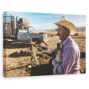 Tablou canvas - Sfarsitul Zilei La Ranch, Caine, Mexico, Mustata, Chihuahua, 40 x 60 cm