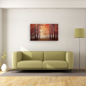 Tablou canvas - Simte, Copac, Ceata, Toamna, Frunze, 50 x 80 cm - Img 2