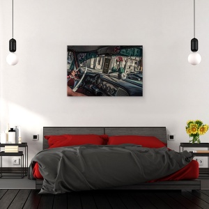Tablou canvas - Soferul De Taxi, Cuba, Havana, Malecon, 60 x 90 cm - Img 3