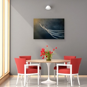 Tablou canvas - Spectacol Aerian, Fum, Sapte, Cer, 40 x 60 cm - Img 3