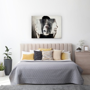 Tablou canvas - Stop, Maini, Detinere, Fata, Hartie, Imprimare, 50 x 70 cm - Img 3