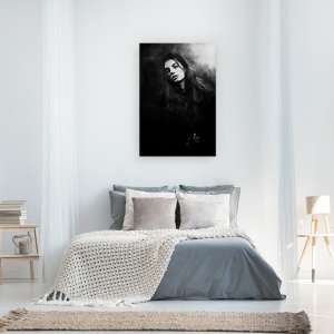 Tablou canvas - Studio, Monocrom, Studio, Fata, Intuneric, Fum, 60 x 90 cm - Img 3