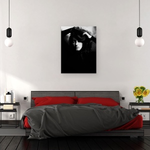Tablou canvas - Studio, Monocrom, Studio, Fata, Intuneric, Fum, 75 x 100 cm - Img 3