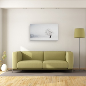 Tablou canvas - Tacere, Zapada, Copac, Schauinsland, Iarna, Ceata, 50 x 80 cm - Img 2