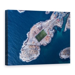 Tablou canvas - Teren De Joaca, Lofoten, Norvegia, Coasta, Munti, 50 x 70 cm