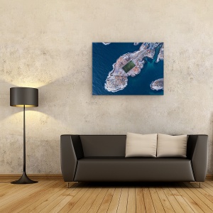 Tablou canvas - Teren De Joaca, Lofoten, Norvegia, Coasta, Munti, 50 x 70 cm - Img 2