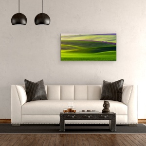 Tablou Canvas - Teren Verde, Domenii, Vara, Peisaj, Moravia, Verde, Luxurianta, 50 x 100 cm - Img 3