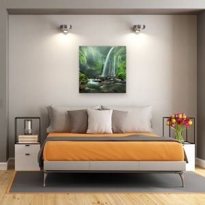 Tablou Canvas - Tiu Kelep, Senaru, Lombok, Indonezia, Cascada, Verde, 60 x 60 cm - Img 3