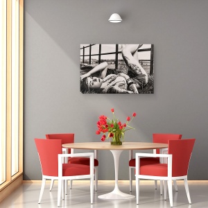 Tablou canvas - Trandafir Cristal, Tatuaj, Portret, Femeie, Gard, Tara, 40 x 60 cm - Img 4