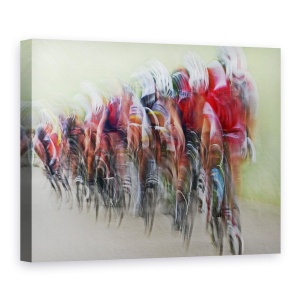 Tablou canvas - Trenul, Blurat, Incetosat, Actiune, Bicicleta, Bicicleta, 60 x 80 cm