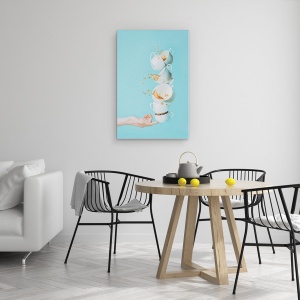 Tablou canvas - Trezire, Echilibru, Deget, Mana, Cafea, Cana, 60 x 90 cm - Img 4