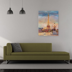 Tablou canvas - Turnul Eiffel seara, 60 x 75 cm - Img 2