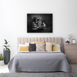 Tablou canvas - Un Vechi Benz In Ceata, Masina, Ruginit, Oldtimer, Mercedes-Benz, 60 x 80 cm - Img 3