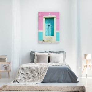Tablou canvas - Usa San Miguel, Albastru, Roz, 80 x 120 cm - Img 3