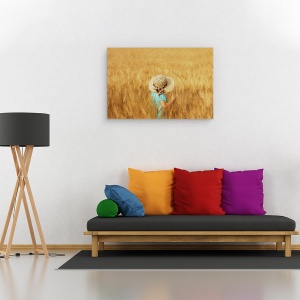 Tablou canvas - Vara, Camp, Semanatura, Copil, 40 x 60 cm - Img 2