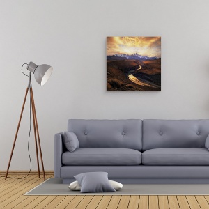 Tablou canvas - Vedere Din Defileu, Patagonia, Argentina, Munti, Trecatoare, Rau, 60 x 60 cm - Img 2