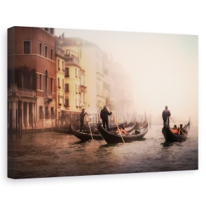 Tablou canvas - Venetia In Ceata, Gondole, Italia, Apa, 40 x 60 cm
