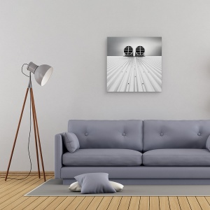 Tablou canvas - Ventilatie Periscopica, Abstract, Arhitectura, Aluminu, 90 x 90 cm - Img 2