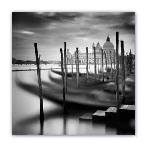 Tablou Canvas - Vintage, Monochrom, Mare, Barca, 60 x 60 cm