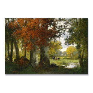 Tablou Canvas - Working In The Forest, 60 x 90 cm