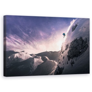 Tablou canvas - Zboara Pentru O Vreme, Vogel, Slovenia, Alpi, Purpuriu, 50 x 80 cm
